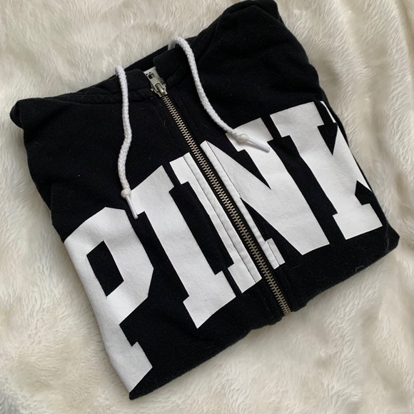 Black and white PINK zip up - Picture 2 of 3